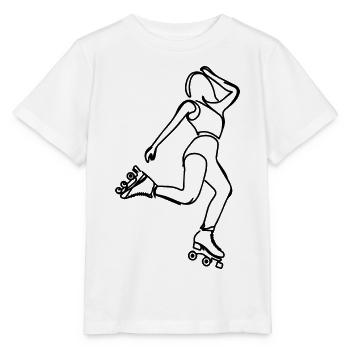 Roller Skating Girl - Stanley/Stella MINI CREATOR Kids’ T-Shirt - white - Front - Maike (125cm)