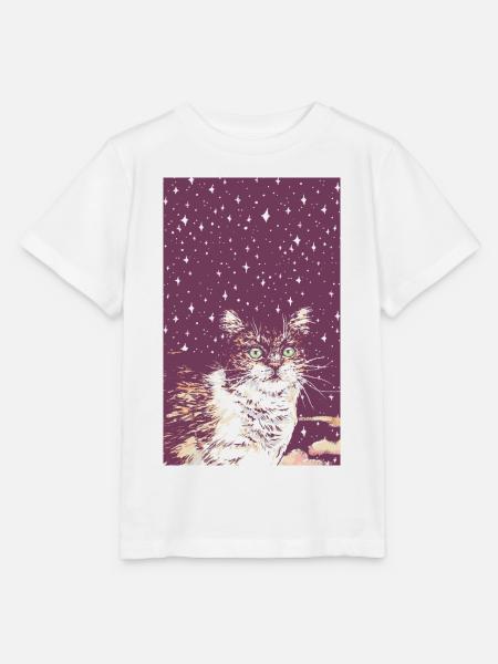 STERN-KÄTZCHEN - Stanley/Stella Kinder T-Shirt MINI CREATOR  - Weiß