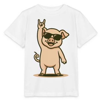 Jupe de cochon avec style - T-shirt bio MINI CREATOR Stanley/Stella Enfant - blanc - Devant - Maike (125cm)