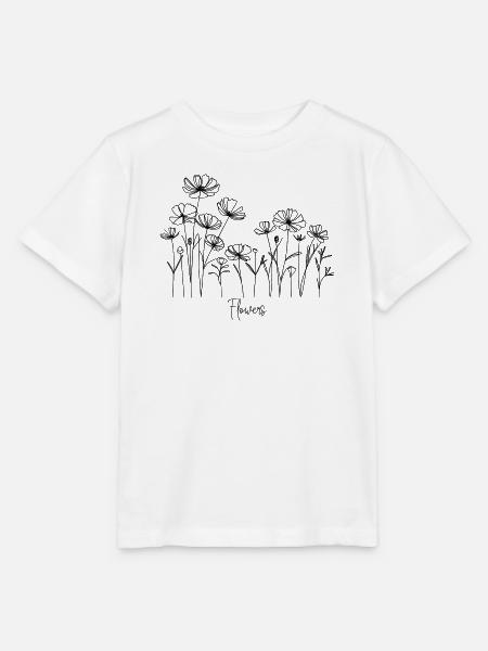 Flowers - Stanley/Stella Kinder T-Shirt MINI CREATOR  - Weiß
