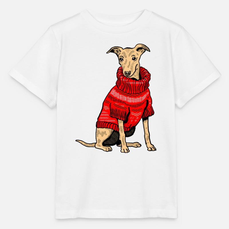 Hund im roten Strickpullover - Stanley/Stella Kinder T-Shirt MINI CREATOR  - Weiß