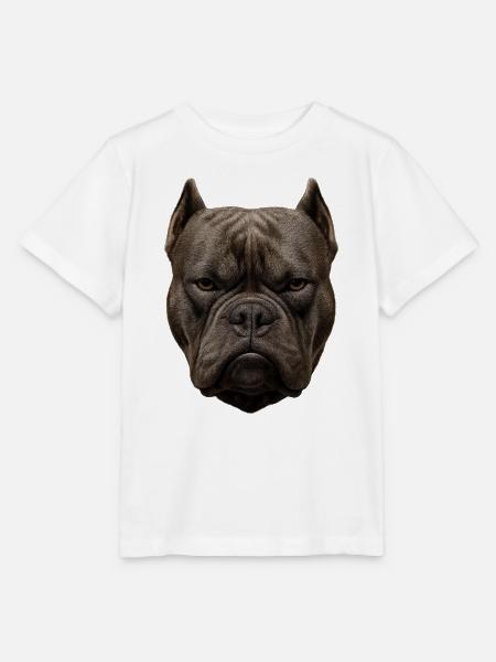 Kraftvoller Bulldoggenkopf - Stanley/Stella Kinder T-Shirt MINI CREATOR  - Weiß
