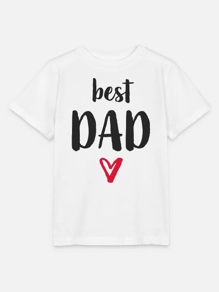 Bester Papa Herz - Stanley/Stella Kinder T-Shirt MINI CREATOR - Weiß