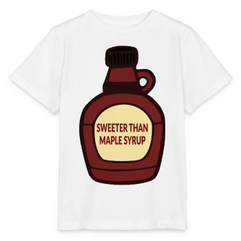 Complément sucré au sirop d’érable - T-shirt bio MINI CREATOR Stanley/Stella Enfant - blanc - Devant - Maike (125cm)