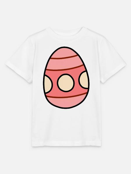 Pastellgestreiftes Osterei - Stanley/Stella Kinder T-Shirt MINI CREATOR - Weiß