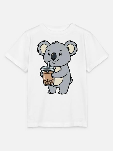 Koala-Bubble-Tea - Stanley/Stella Kinder T-Shirt MINI CREATOR - Weiß