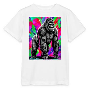 Gorilla - Stanley/Stella Kinder T-Shirt MINI CREATOR  - Weiß - Vorne - Maike (125cm)