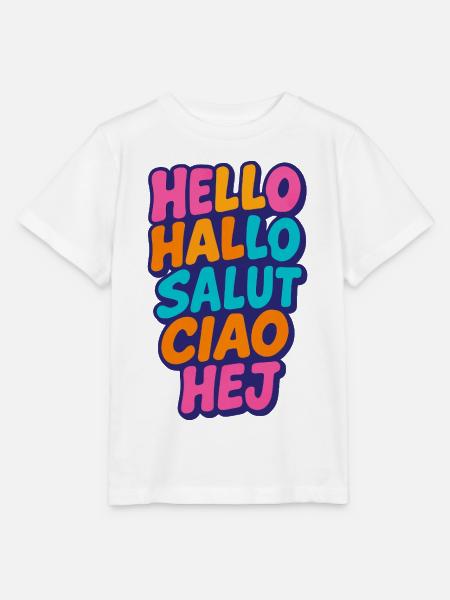 Bunte Grußworte Stack-Design - Stanley/Stella Kinder T-Shirt MINI CREATOR  - Weiß