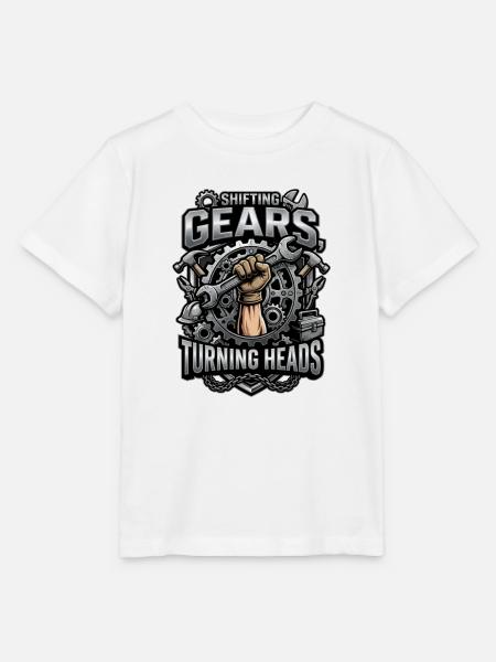 Gänge wechseln, Köpfe umdrehen - Stanley/Stella Kinder T-Shirt MINI CREATOR  - Weiß