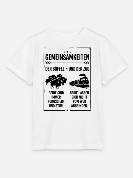 Büffel und Zug - Stanley/Stella Kinder T-Shirt MINI CREATOR - Weiß