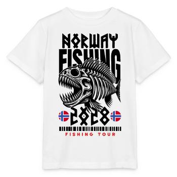 Norway Fishing 2028 - Stanley/Stella MINI CREATOR Kids’ T-Shirt - white - Front - Maike (125cm)