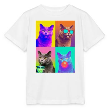 Cats Carthusian Cat - Stanley/Stella MINI CREATOR Kids’ T-Shirt - white - Front - Maike (125cm)