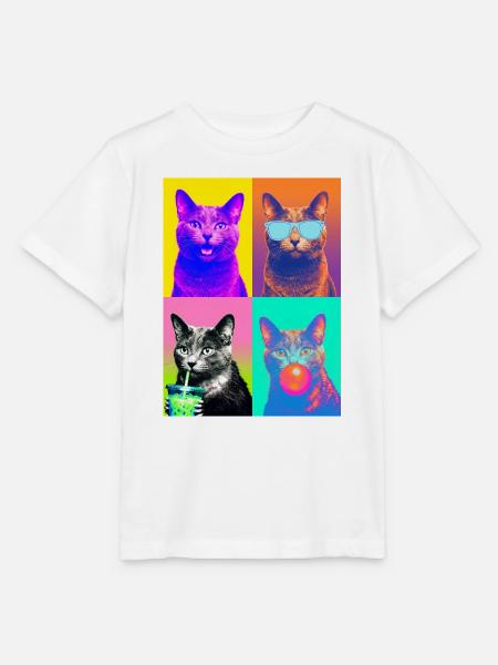 Katzen Korat Katze - Stanley/Stella Kinder T-Shirt MINI CREATOR - Weiß