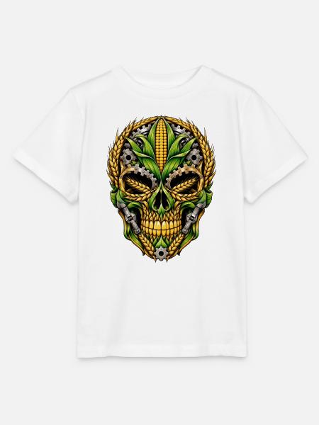 Farmer Skull - Stanley/Stella Kinder T-Shirt MINI CREATOR - Weiß