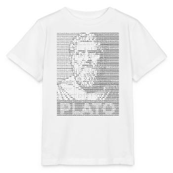 Platon ASCII Kunstporträt - Stanley/Stella Kinder T-Shirt MINI CREATOR  - Weiß - Vorne - Maike (125cm)