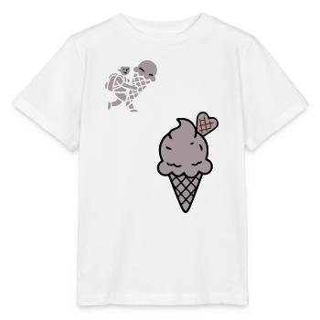 Schoko Eiswaffel Herz Icon - Stanley/Stella Kinder T-Shirt MINI CREATOR  - Weiß - Vorne - Maike (125cm)