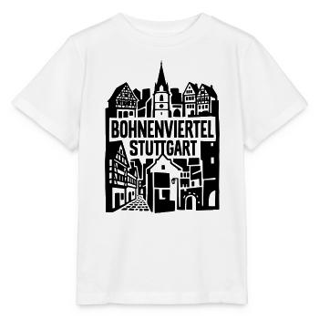 Bohnenviertel Stuttgart Skyline Silhouette - Stanley/Stella Kinder T-Shirt MINI CREATOR  - Weiß - Vorne - Maike (125cm)