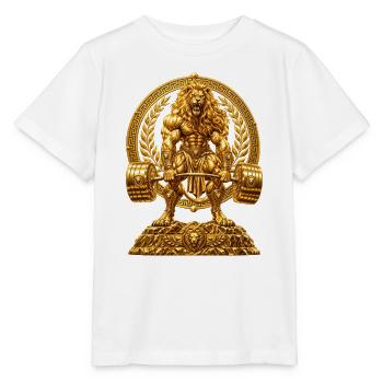 Löwe gewichte bodybuilding - Stanley/Stella Kinder T-Shirt MINI CREATOR  - Weiß - Vorne - Maike (125cm)