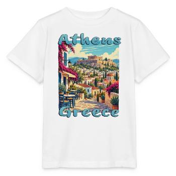 Griechenland Urlaub Athen Akropolis Mittelmeer - Stanley/Stella Kinder T-Shirt MINI CREATOR  - Weiß - Vorne - Maike (125cm)