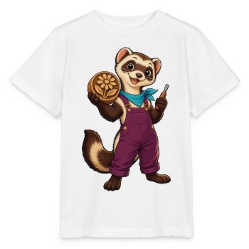 Pfotenwerkstatt Blütenholz - Stanley/Stella Kinder T-Shirt MINI CREATOR  - Weiß - Vorne - Maike (125cm)