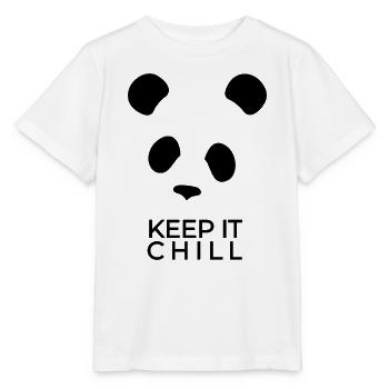 Bamboo Society – Keep It Chill! Ein minimalistisch - Stanley/Stella Kinder T-Shirt MINI CREATOR  - Weiß - Vorne - Maike (125cm)