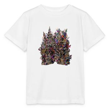 Psychedelisches Fantasy Schloss Zauberwelt Kunst - Stanley/Stella Kinder T-Shirt MINI CREATOR  - Weiß - Vorne - Maike (125cm)