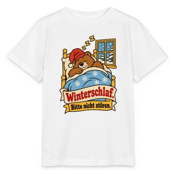 Winterschlaf Bitte nicht stören - Stanley/Stella Kinder T-Shirt MINI CREATOR  - Weiß - Vorne - Maike (125cm)