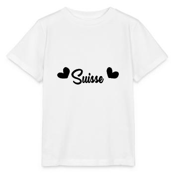 SCHWEIZ. HUMOR. LAND. FLAGGE. GENF. LAUSANNE - Stanley/Stella Kinder T-Shirt MINI CREATOR  - Weiß - Vorne - Maike (125cm)
