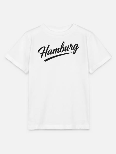 Hamburg Script City Design with Underline - Stanley/Stella Kinder T-Shirt MINI CREATOR - Weiß