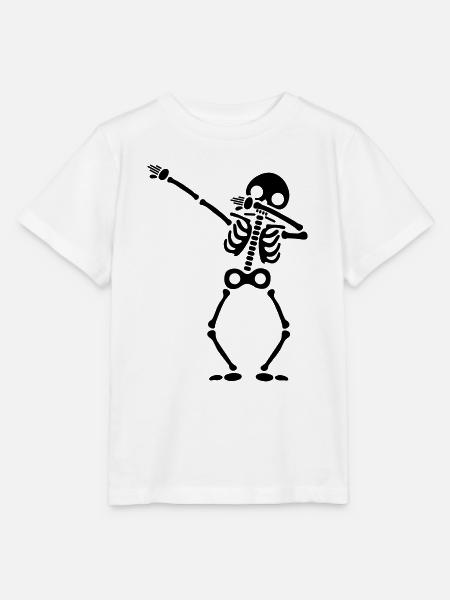 Skelett dab - Stanley/Stella Kinder T-Shirt MINI CREATOR  - Weiß