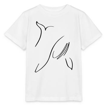 Wal Line Art - Minimaliste - T-shirt bio MINI CREATOR Stanley/Stella Enfant - blanc - Devant - Maike (125cm)