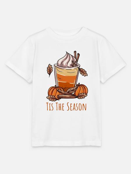 Pumpkin Spice Kürbis Kaffee - Stanley/Stella Kinder T-Shirt MINI CREATOR  - Weiß