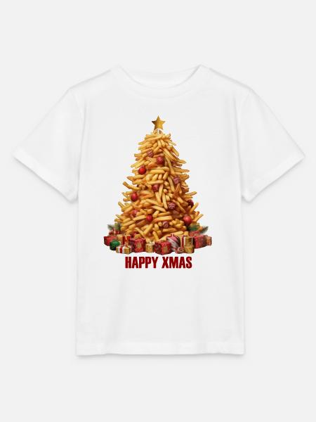Pommes Frites Weihnachten - Stanley/Stella Kinder T-Shirt MINI CREATOR  - Weiß
