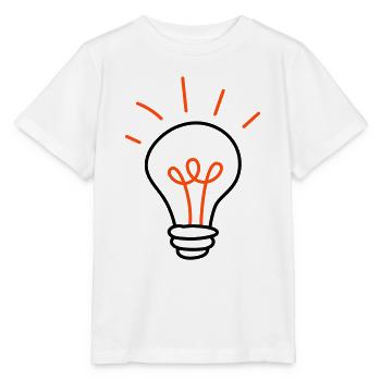 Gluehbirne - 2 Farben - Stanley/Stella Kinder T-Shirt MINI CREATOR  - Weiß - Vorne - Maike (125cm)