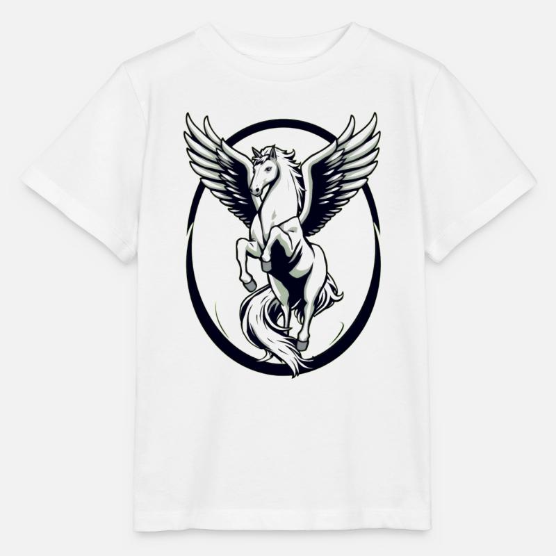 Pégase blanc froid - T-shirt bio MINI CREATOR Stanley/Stella Enfant - blanc