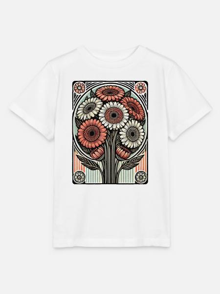 Gerbera Gänseblümchen - Stanley/Stella Kinder T-Shirt MINI CREATOR  - Weiß