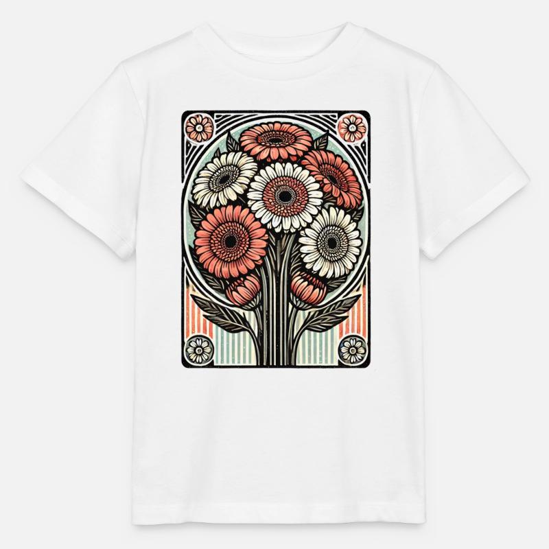 Gerbera Gänseblümchen - Stanley/Stella Kinder T-Shirt MINI CREATOR  - Weiß
