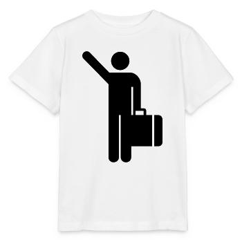 vacances,valise,voyage,aéroport,Gare ferroviaire - T-shirt bio MINI CREATOR Stanley/Stella Enfant - blanc - Devant - Maike (125cm)