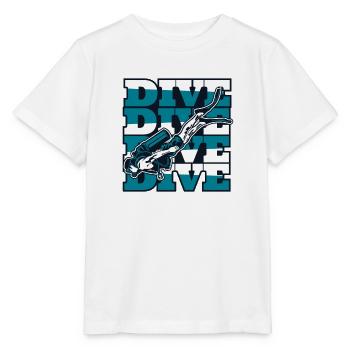 Dive Diving Mask Diving Fins Goggles - Stanley/Stella MINI CREATOR Kids’ T-Shirt - white - Front - Maike (125cm)