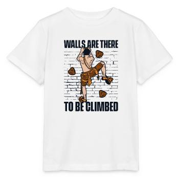 Walls Are There To Be Climbed Sport Climbing - Stanley/Stella MINI CREATOR Kids’ T-Shirt - white - Front - Maike (125cm)