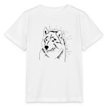 Vierbeiner Wauwau Rüde Hundebesitzer Wolfshund - Stanley/Stella Kinder T-Shirt MINI CREATOR  - Weiß - Vorne - Maike (125cm)
