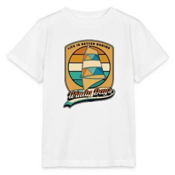 La vie est meilleure pendant les jours venteux Sports nautiques - T-shirt bio MINI CREATOR Stanley/Stella Enfant - blanc - Devant - Maike (125cm)