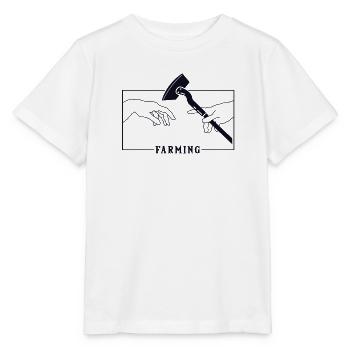 Michelangelo Creation of Adam Farming Bauer - Stanley/Stella MINI CREATOR Kids’ T-Shirt - white - Front - Maike (125cm)