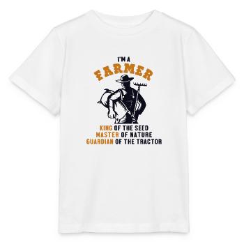 Farmer King Master Guardian Farmer Agriculture - Stanley/Stella MINI CREATOR Kids’ T-Shirt - white - Front - Maike (125cm)