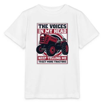 Voices In Head Telling Me Get More Tractors Bauer - Stanley/Stella MINI CREATOR Kids’ T-Shirt - white - Front - Maike (125cm)