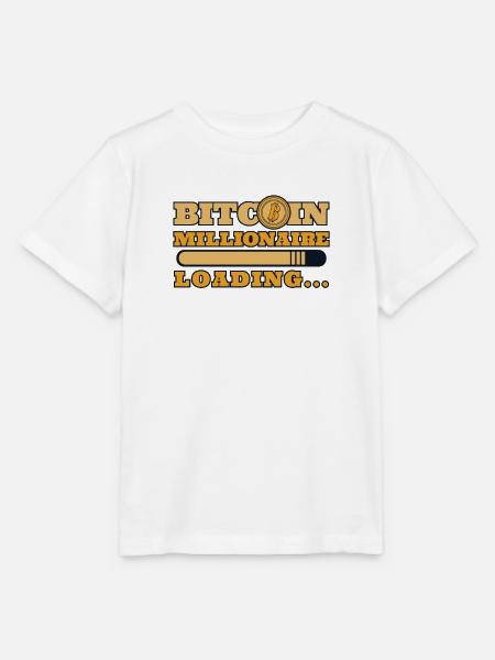 Bitcoin Millionaire Loading Blockchain Crypto - Stanley/Stella Kinder T-Shirt MINI CREATOR - Weiß
