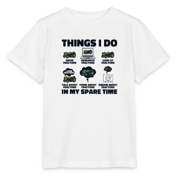 Things I Do In My Spare Time Farmer Farming - Stanley/Stella MINI CREATOR Kids’ T-Shirt - white - Front - Maike (125cm)