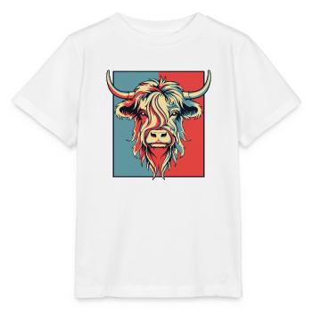 Portrait Highland Cow Highland Heifer Highland - Stanley/Stella MINI CREATOR Kids’ T-Shirt - white - Front - Maike (125cm)