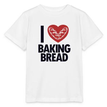 I love Baking Bread Bread Maker Bread Dough Bread - Stanley/Stella MINI CREATOR Kids’ T-Shirt - white - Front - Maike (125cm)