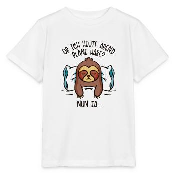 Ich Habe Heute Abend Pläne Folivora - Stanley/Stella Kinder T-Shirt MINI CREATOR  - Weiß - Vorne - Maike (125cm)
